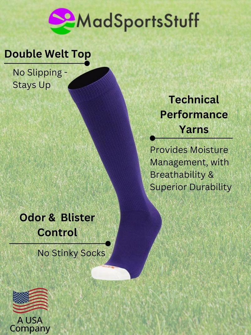 MadSportsStuff Pro Line Baseball Socks and Belt Combo (Purple, Medium) - Image 3